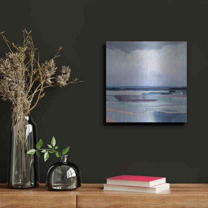 Luxe Metal Art 'Lavender Gale I' by Grace Popp, Metal Wall Art,12x12