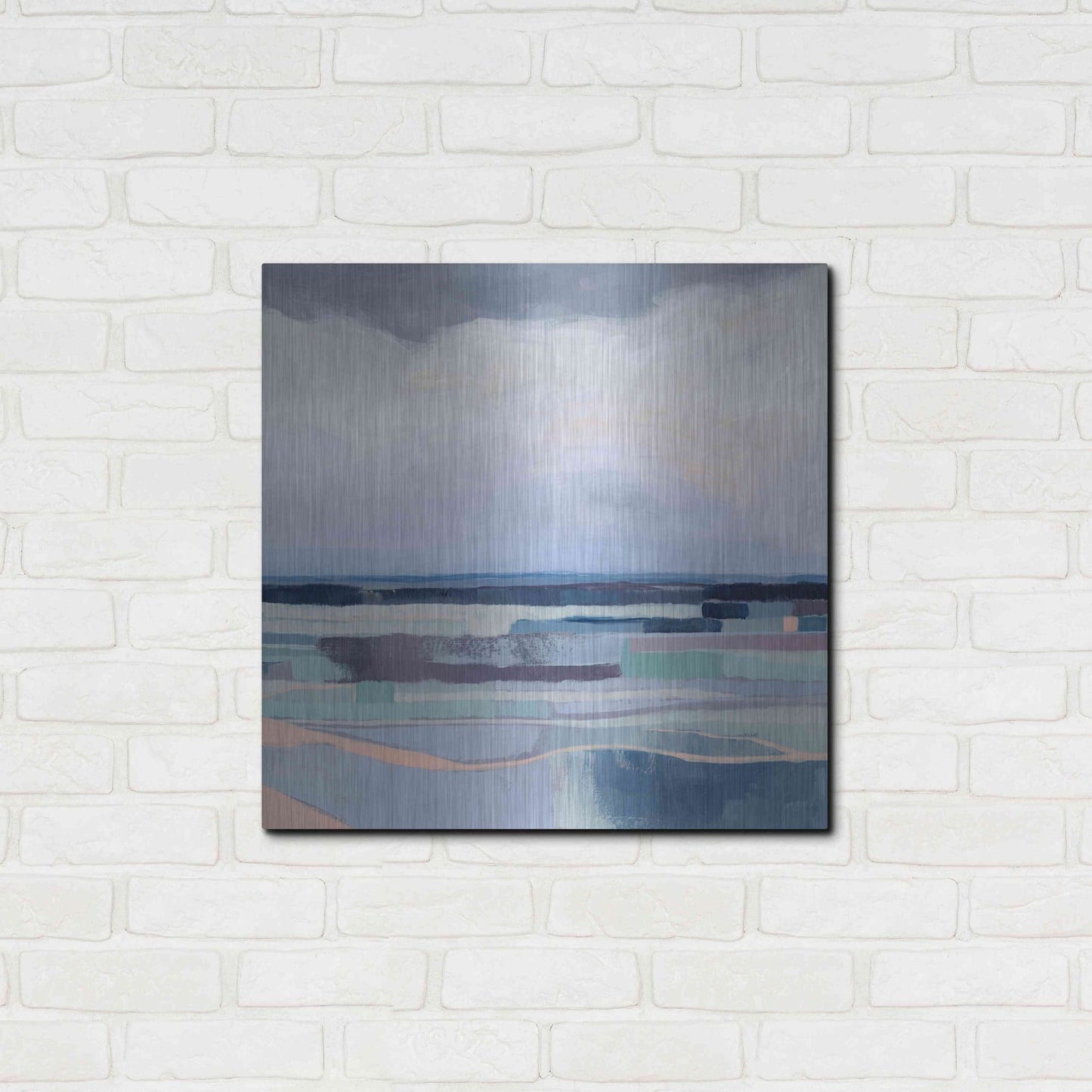 Luxe Metal Art 'Lavender Gale I' by Grace Popp, Metal Wall Art,24x24