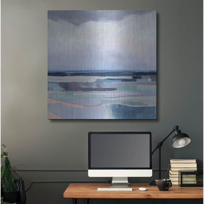 Luxe Metal Art 'Lavender Gale I' by Grace Popp, Metal Wall Art,36x36