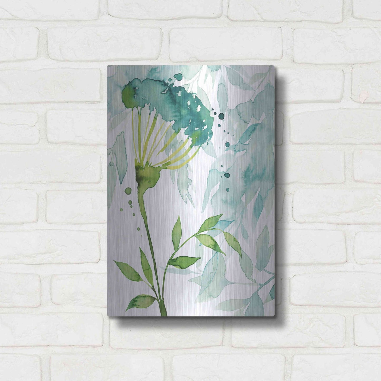 Luxe Metal Art 'Flower and Leaf Layers II' by Grace Popp, Metal Wall Art,12x16