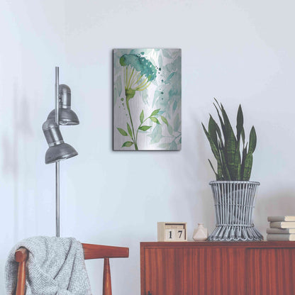 Luxe Metal Art 'Flower and Leaf Layers II' by Grace Popp, Metal Wall Art,16x24