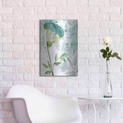 Luxe Metal Art 'Flower and Leaf Layers II' by Grace Popp, Metal Wall Art,16x24