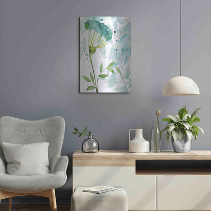 Luxe Metal Art 'Flower and Leaf Layers II' by Grace Popp, Metal Wall Art,16x24