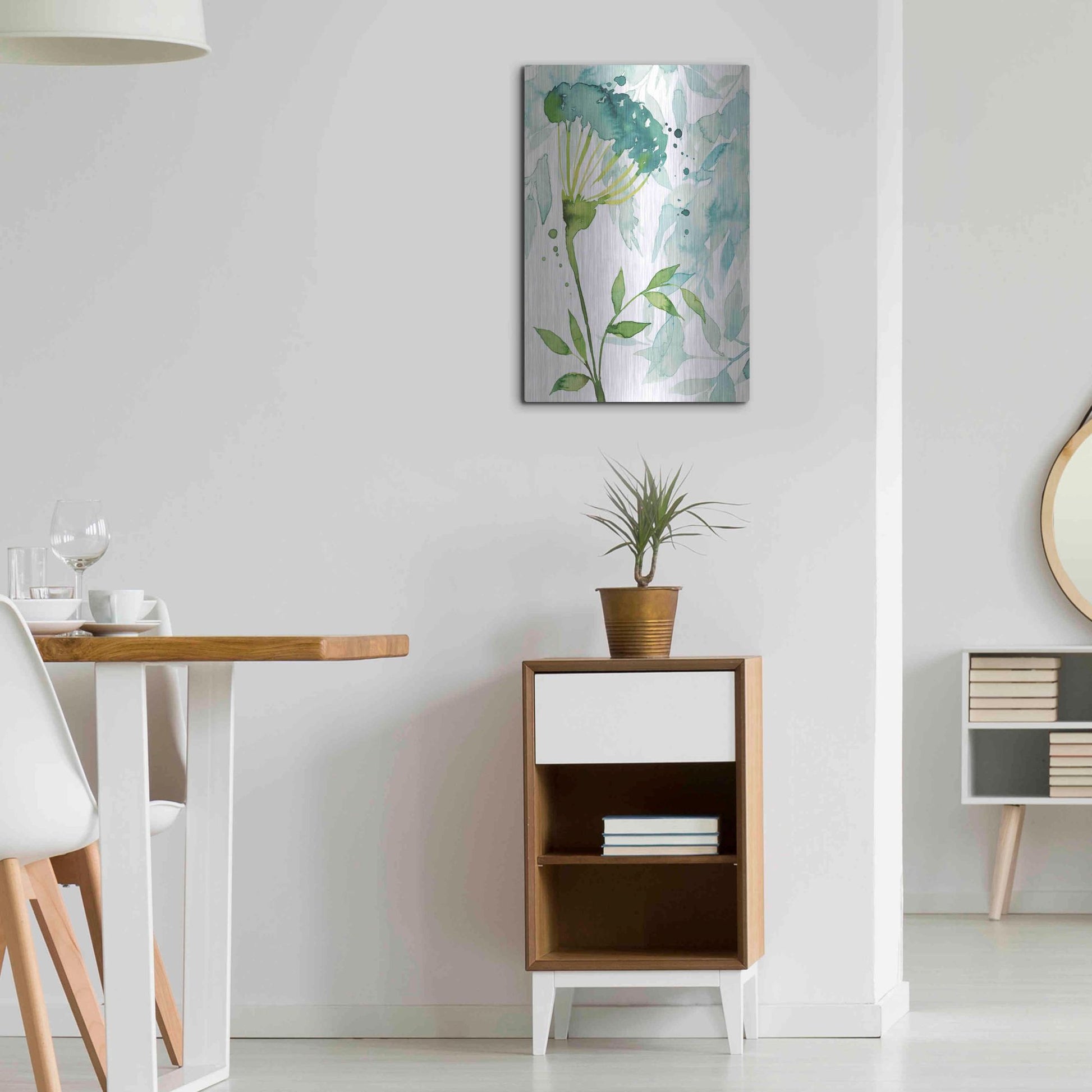 Luxe Metal Art 'Flower and Leaf Layers II' by Grace Popp, Metal Wall Art,16x24