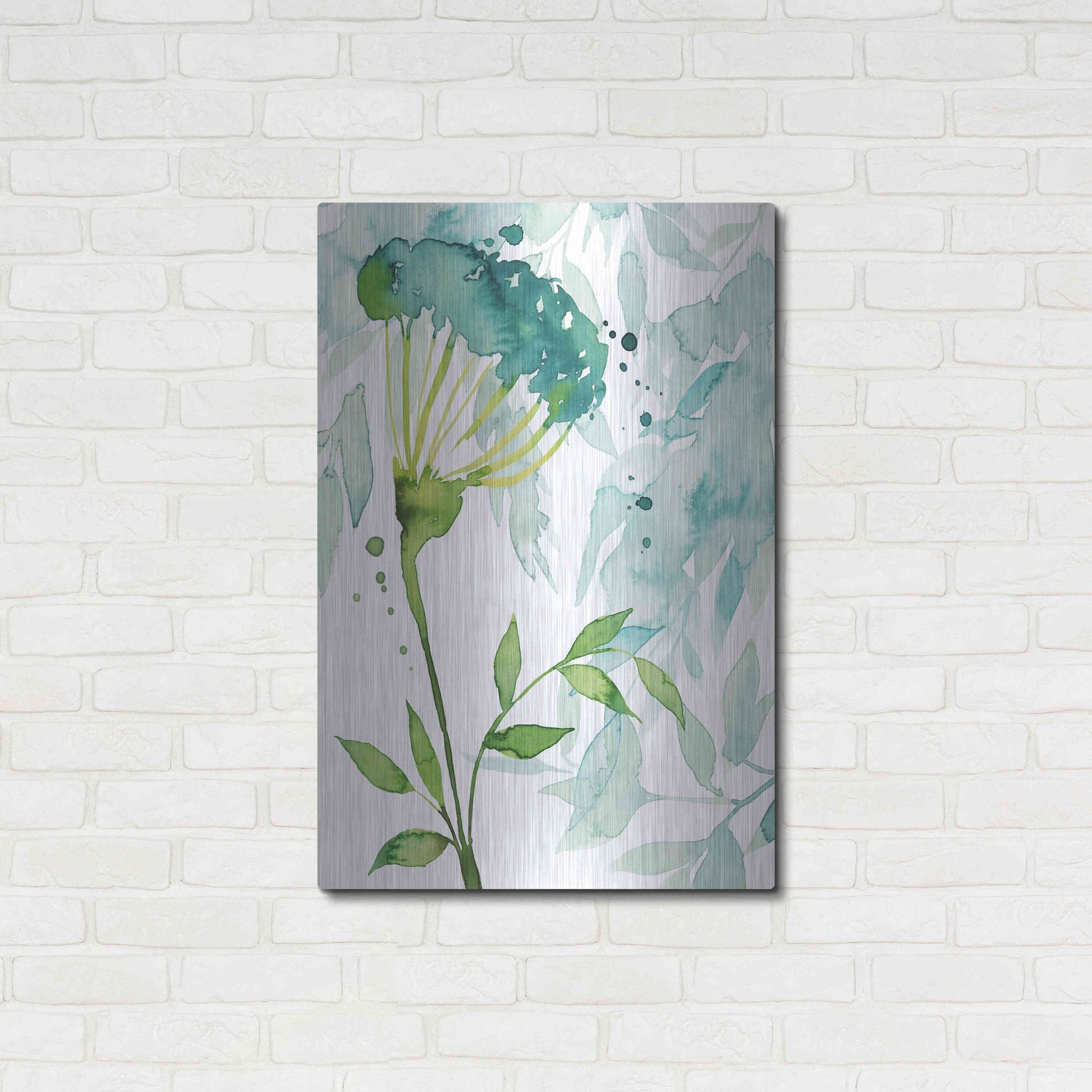 Luxe Metal Art 'Flower and Leaf Layers II' by Grace Popp, Metal Wall Art,24x36