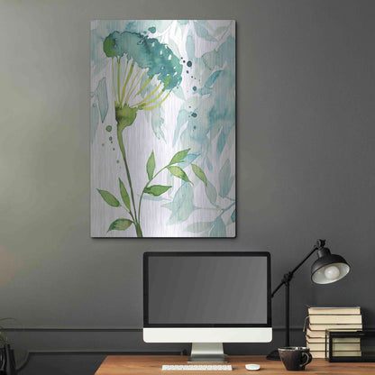 Luxe Metal Art 'Flower and Leaf Layers II' by Grace Popp, Metal Wall Art,24x36