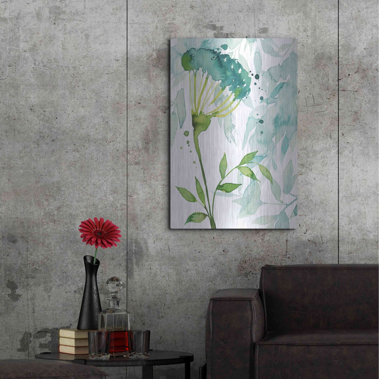 Luxe Metal Art 'Flower and Leaf Layers II' by Grace Popp, Metal Wall Art,24x36