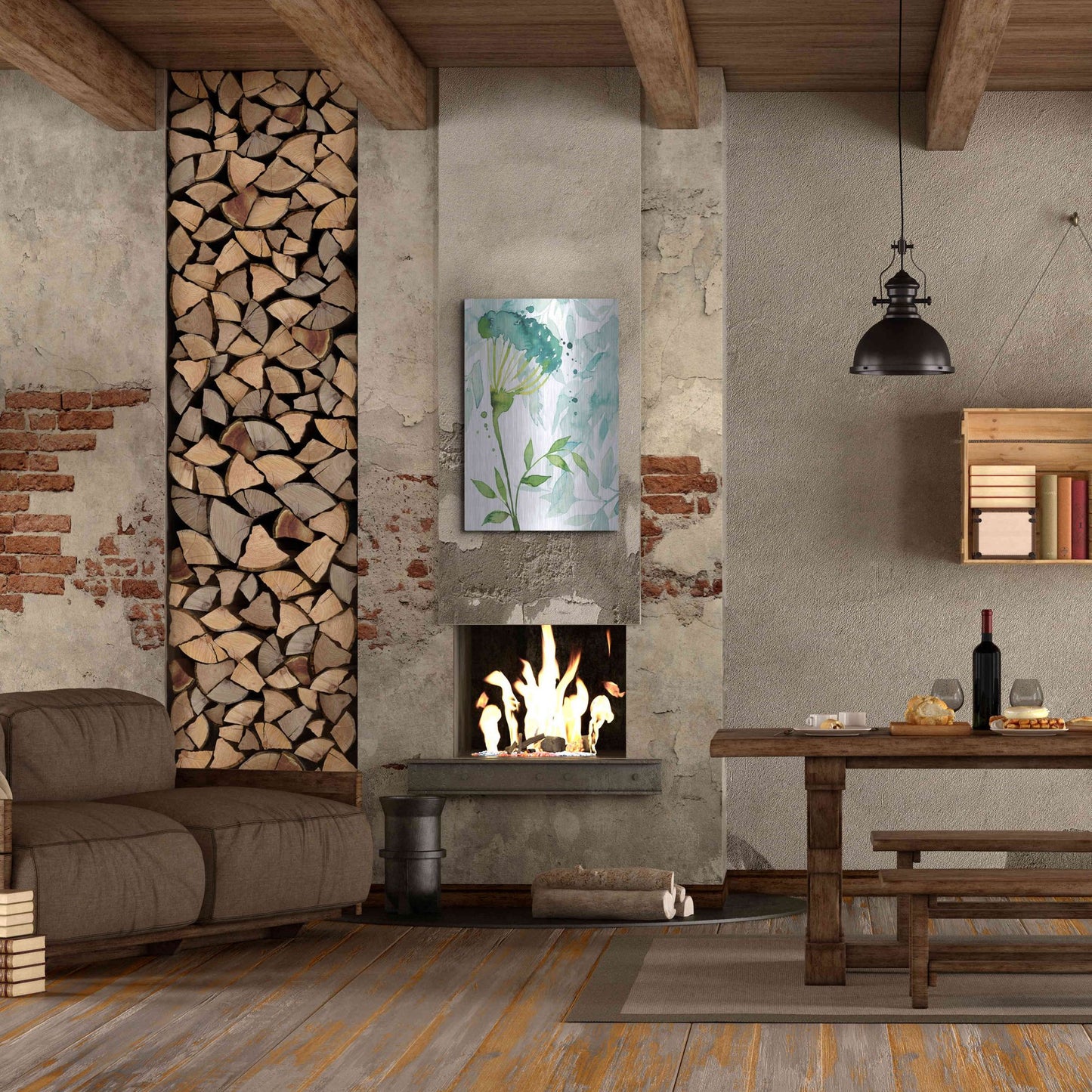 Luxe Metal Art 'Flower and Leaf Layers II' by Grace Popp, Metal Wall Art,24x36