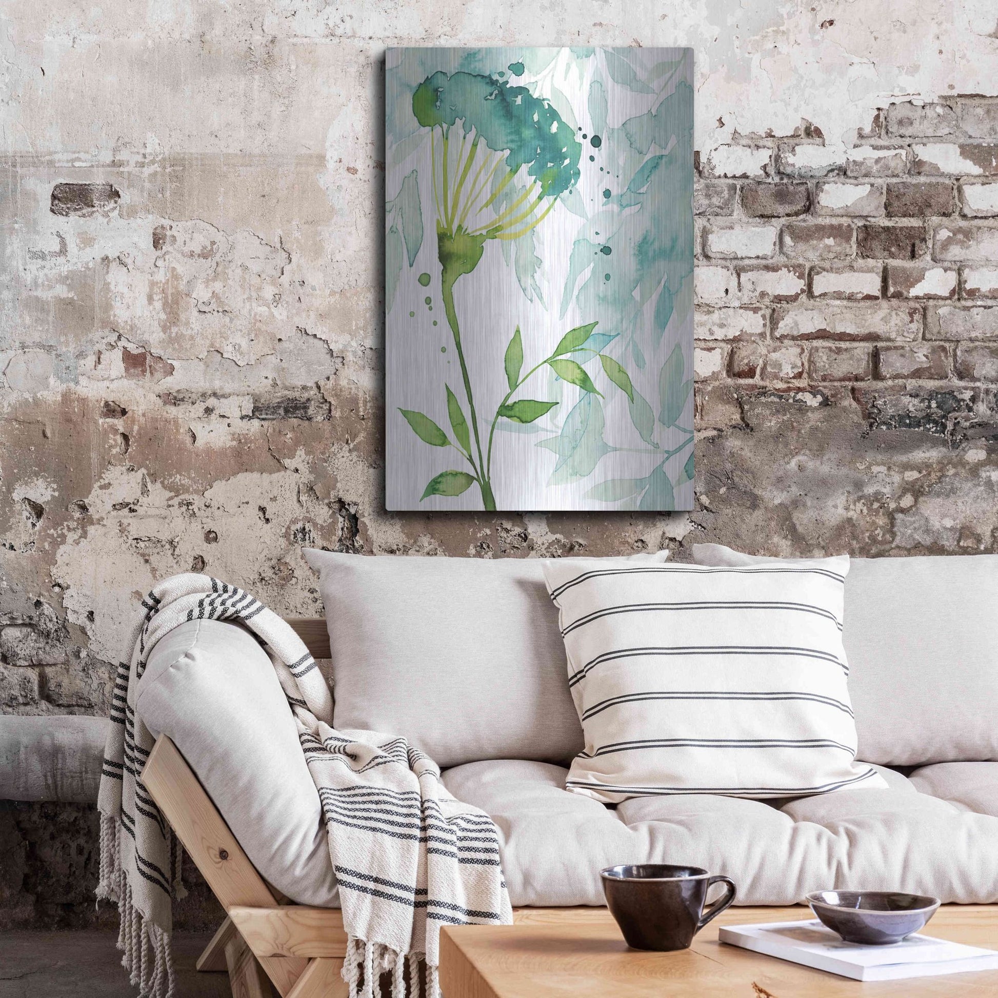 Luxe Metal Art 'Flower and Leaf Layers II' by Grace Popp, Metal Wall Art,24x36