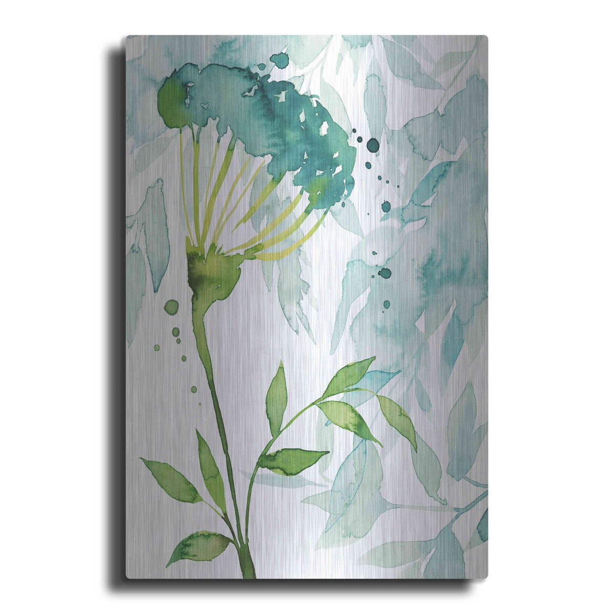 Luxe Metal Art 'Flower and Leaf Layers II' by Grace Popp, Metal Wall Art