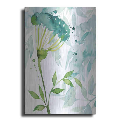 Luxe Metal Art 'Flower and Leaf Layers II' by Grace Popp, Metal Wall Art