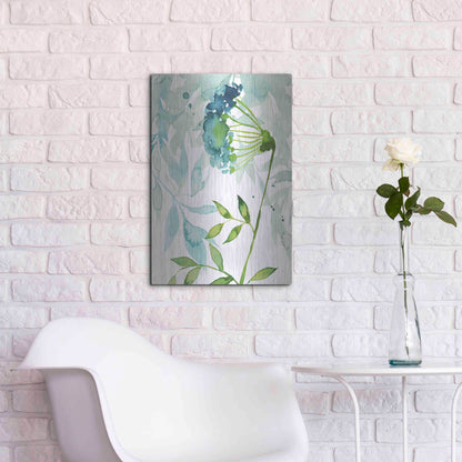 Luxe Metal Art 'Flower and Leaf Layers I' by Grace Popp, Metal Wall Art,16x24