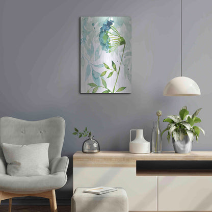 Luxe Metal Art 'Flower and Leaf Layers I' by Grace Popp, Metal Wall Art,16x24