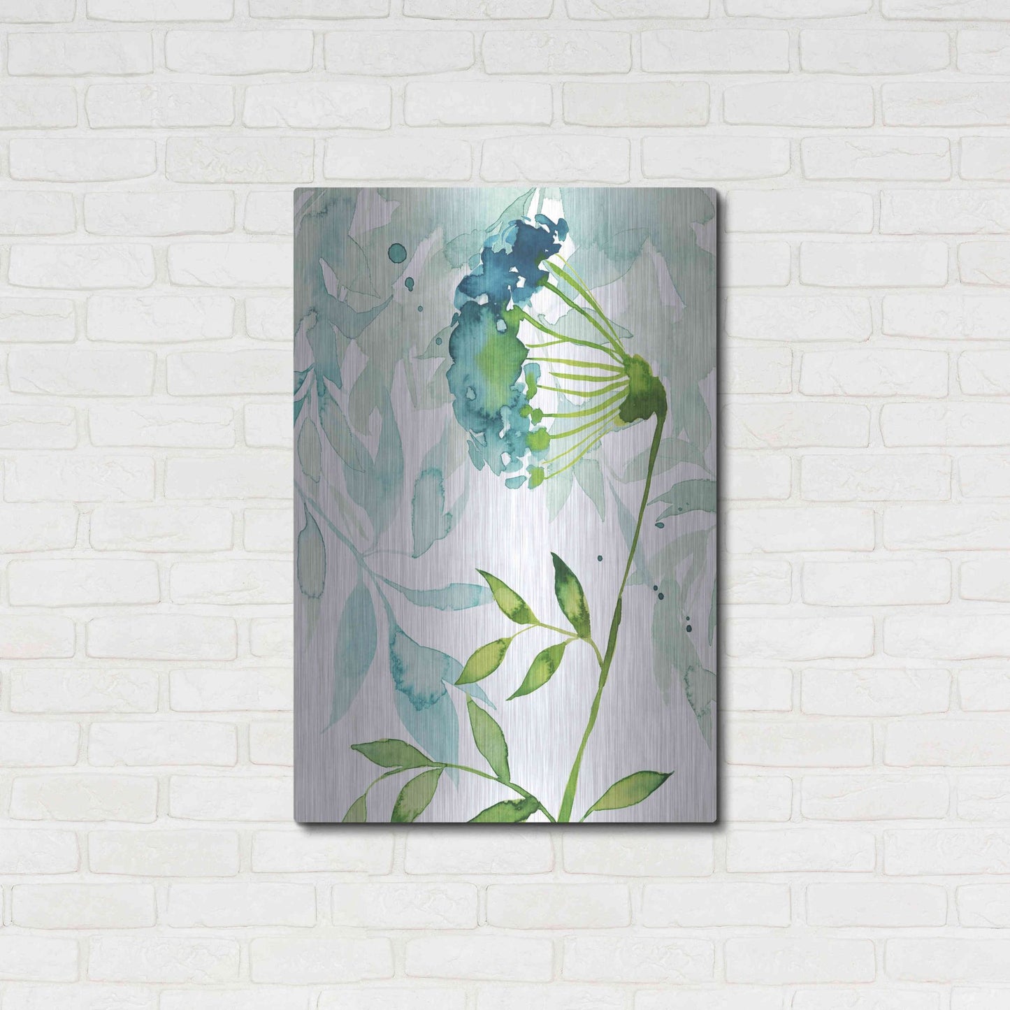 Luxe Metal Art 'Flower and Leaf Layers I' by Grace Popp, Metal Wall Art,24x36