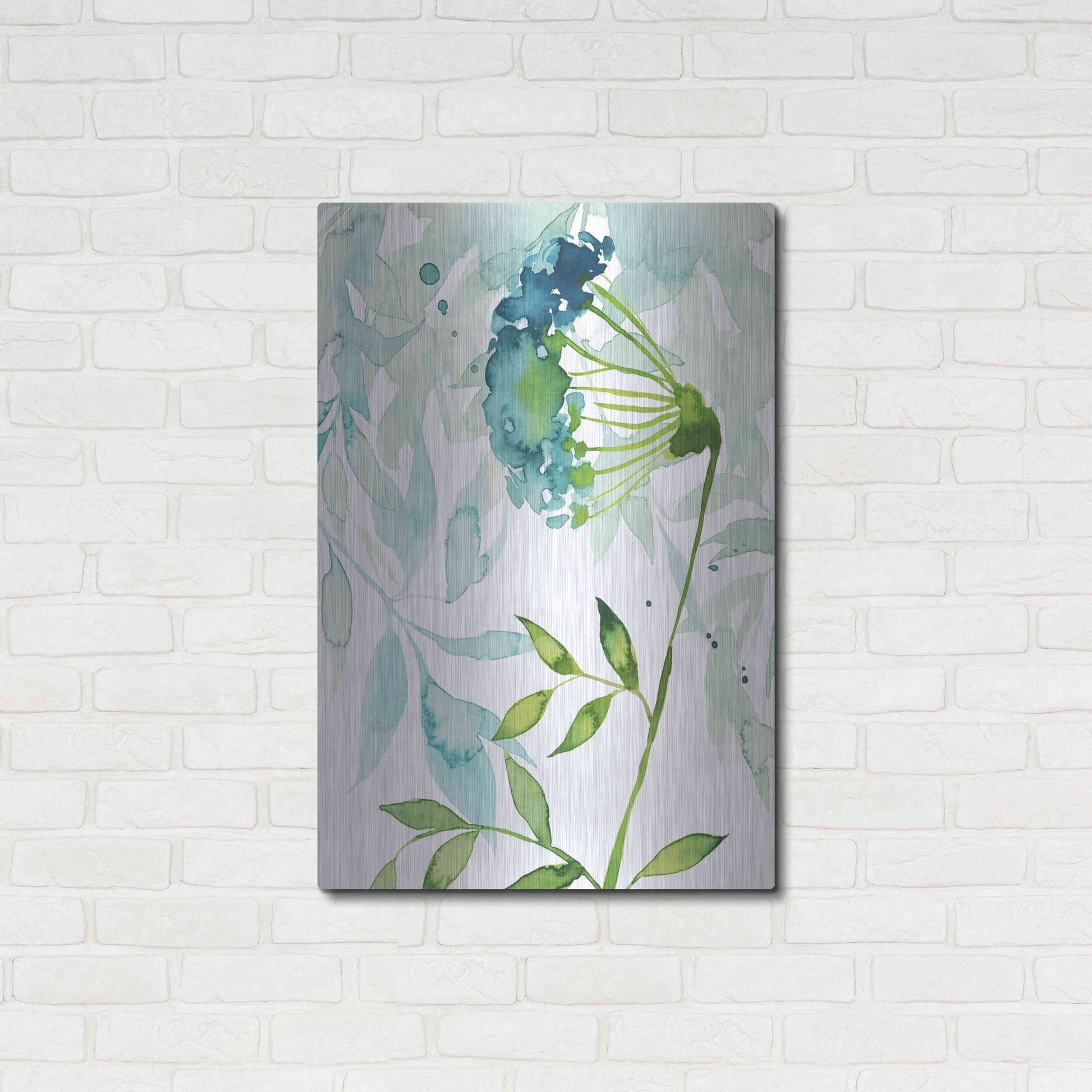 Luxe Metal Art 'Flower and Leaf Layers I' by Grace Popp, Metal Wall Art,24x36