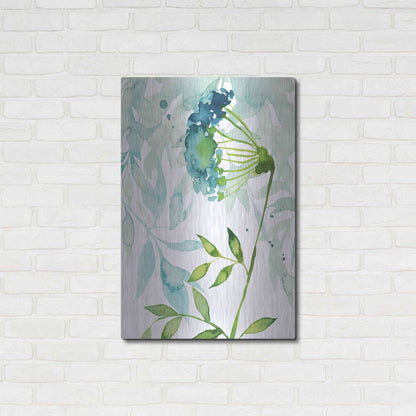 Luxe Metal Art 'Flower and Leaf Layers I' by Grace Popp, Metal Wall Art,24x36