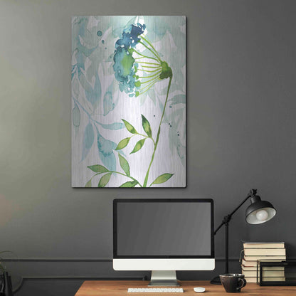 Luxe Metal Art 'Flower and Leaf Layers I' by Grace Popp, Metal Wall Art,24x36
