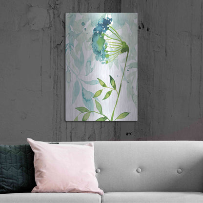 Luxe Metal Art 'Flower and Leaf Layers I' by Grace Popp, Metal Wall Art,24x36