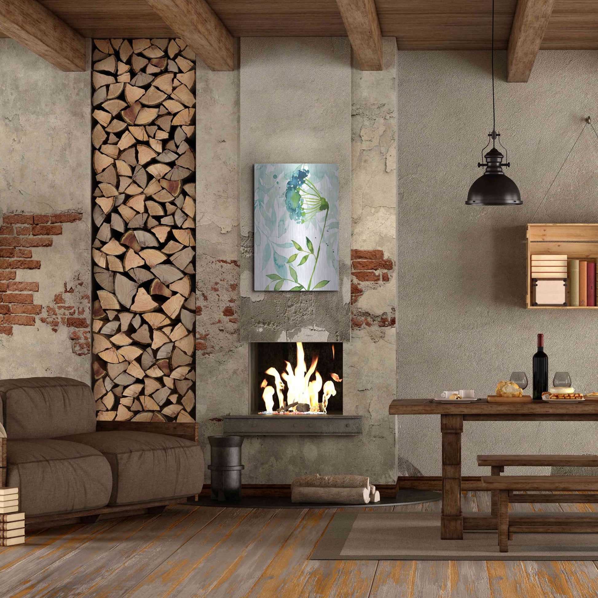 Luxe Metal Art 'Flower and Leaf Layers I' by Grace Popp, Metal Wall Art,24x36