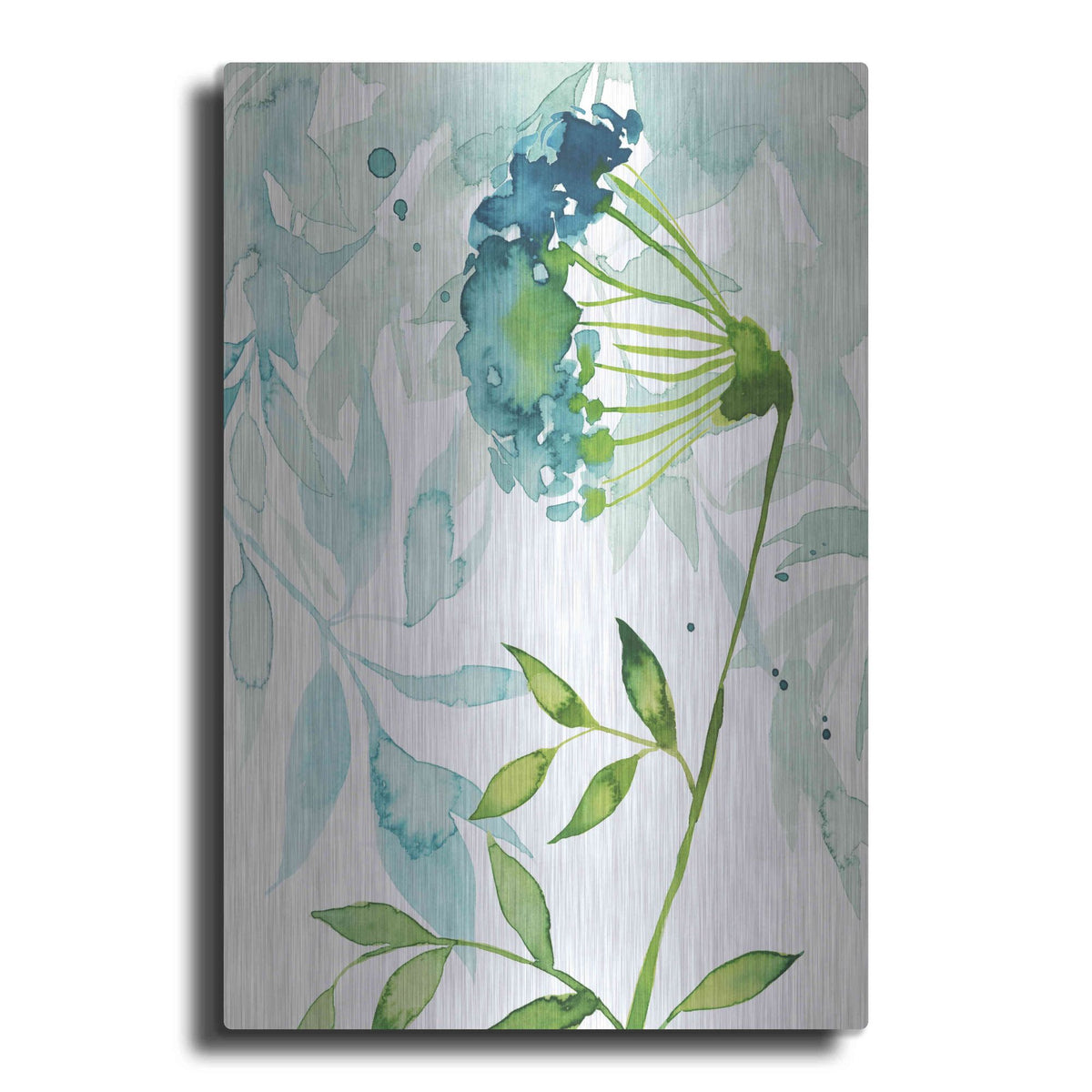 Luxe Metal Art 'Flower and Leaf Layers I' by Grace Popp, Metal Wall Art