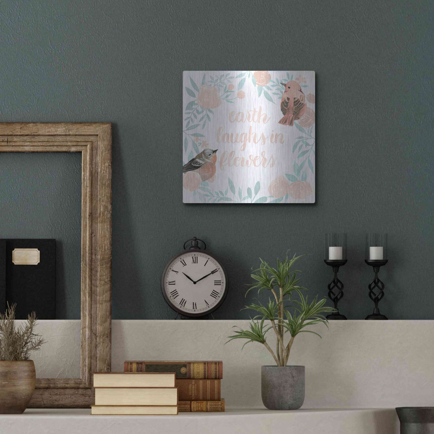 Luxe Metal Art 'Spring Awakening I' by Grace Popp, Metal Wall Art,12x12