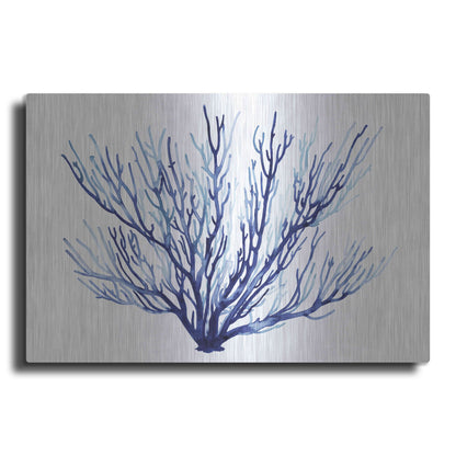 Luxe Metal Art 'Azure Fan II' by Grace Popp, Metal Wall Art