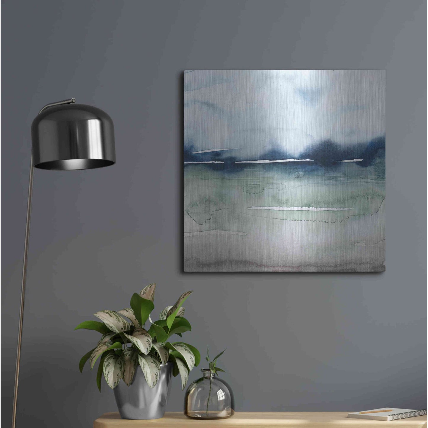 Luxe Metal Art 'Uplands II' by Grace Popp, Metal Wall Art,24x24