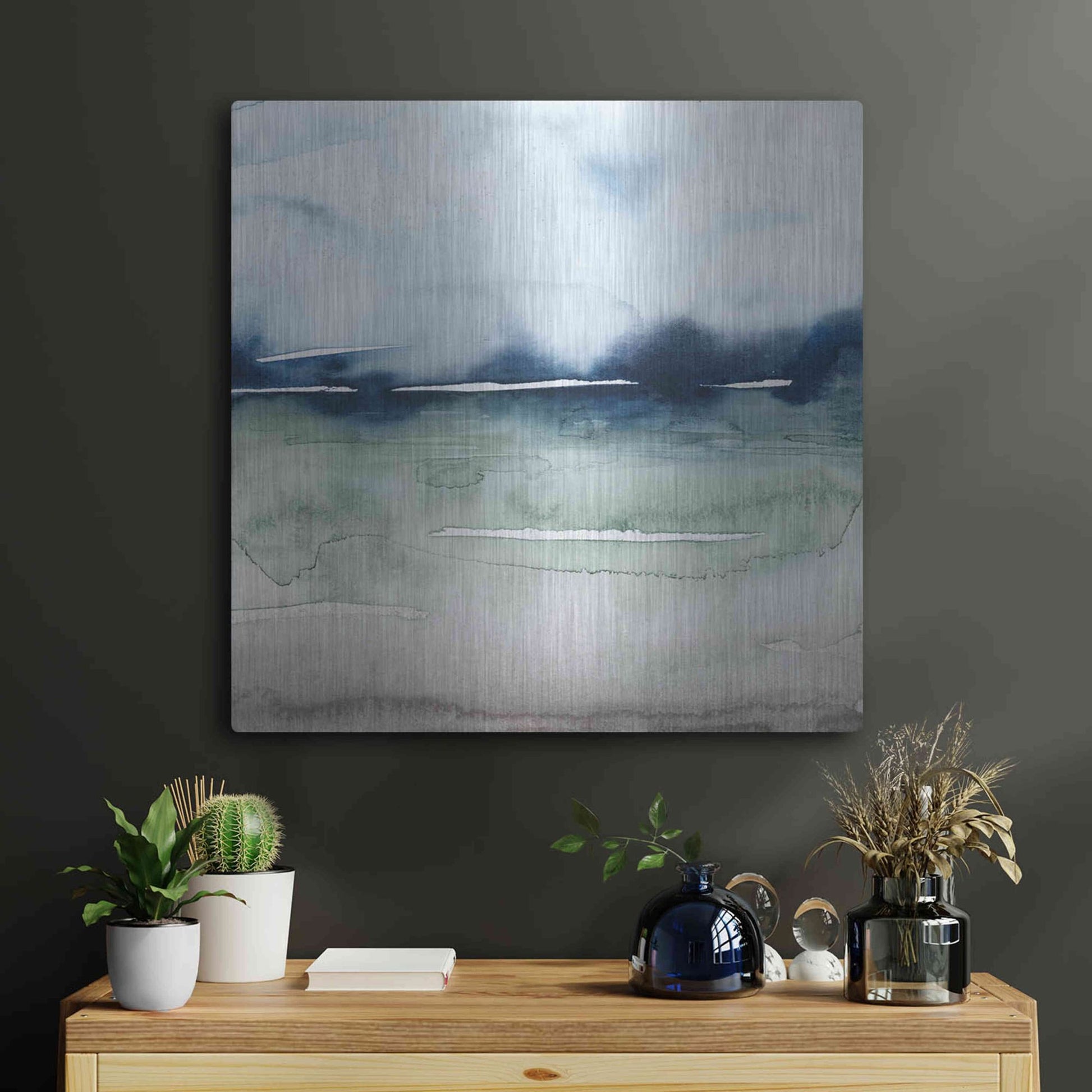 Luxe Metal Art 'Uplands II' by Grace Popp, Metal Wall Art,24x24