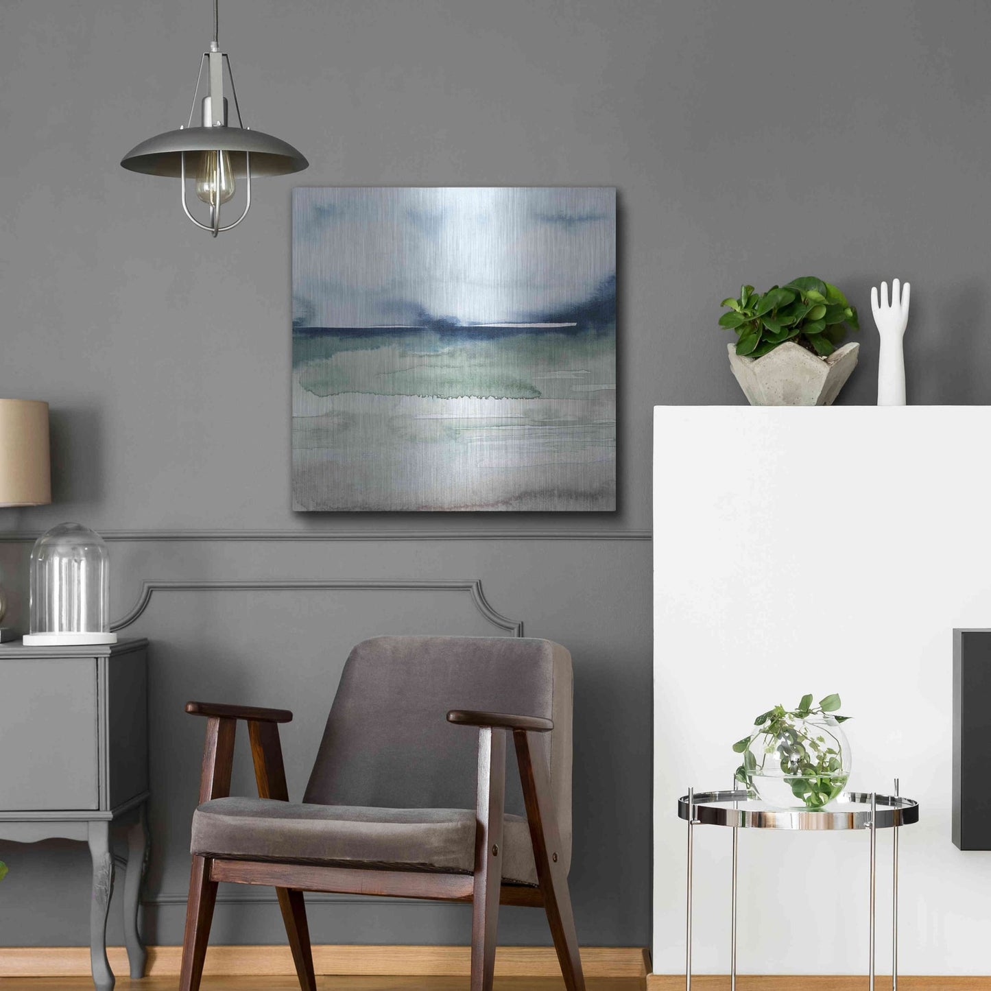 Luxe Metal Art 'Uplands I' by Grace Popp, Metal Wall Art,24x24