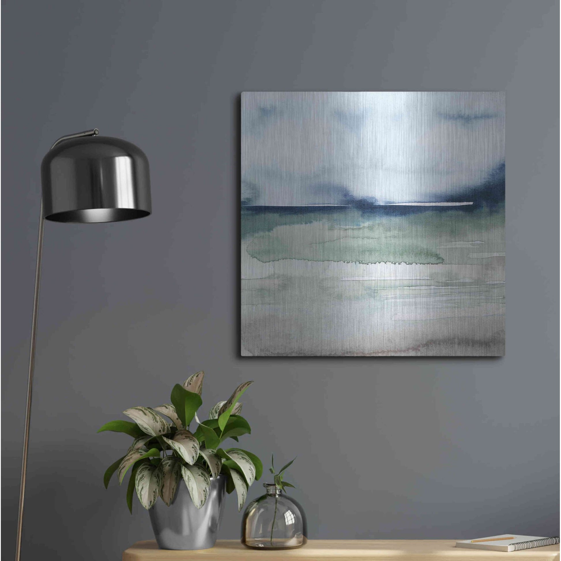 Luxe Metal Art 'Uplands I' by Grace Popp, Metal Wall Art,24x24