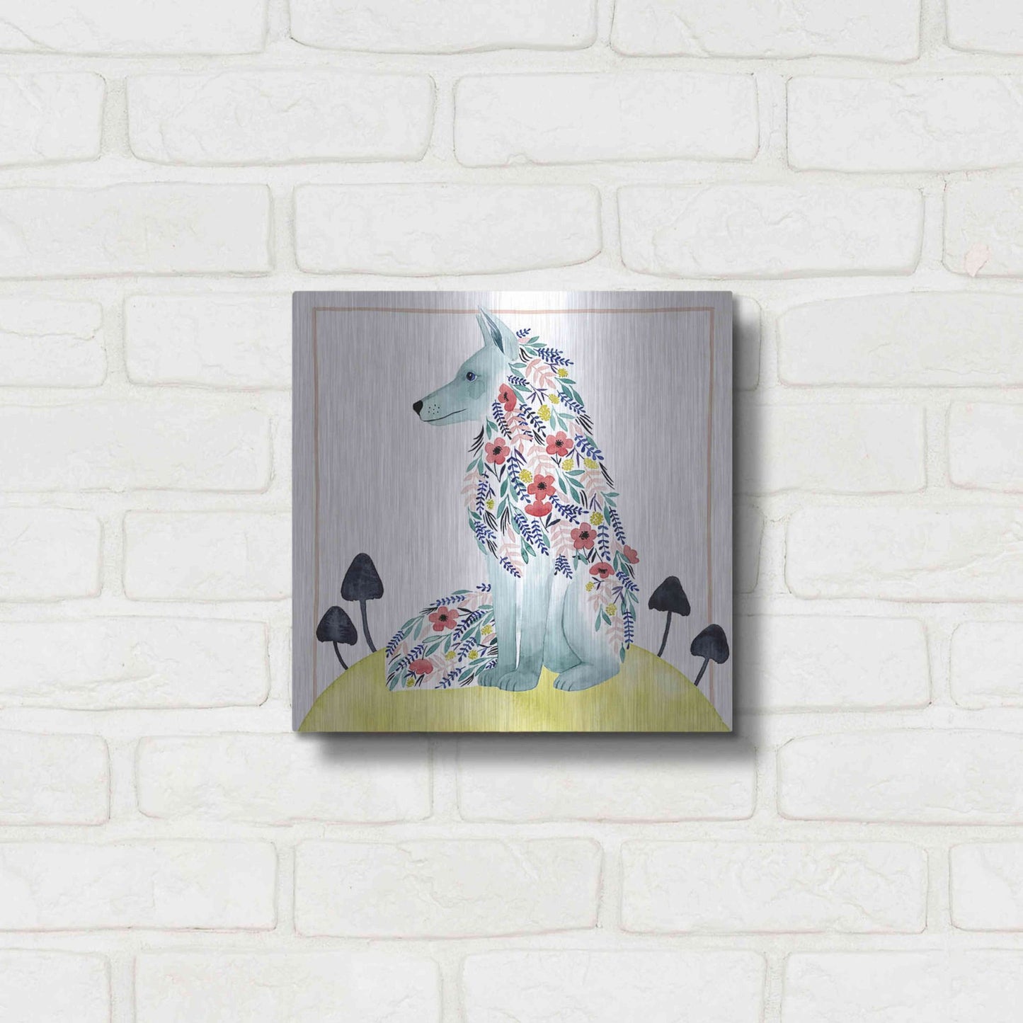 Luxe Metal Art 'Friends of Clementine III' by Grace Popp, Metal Wall Art,12x12