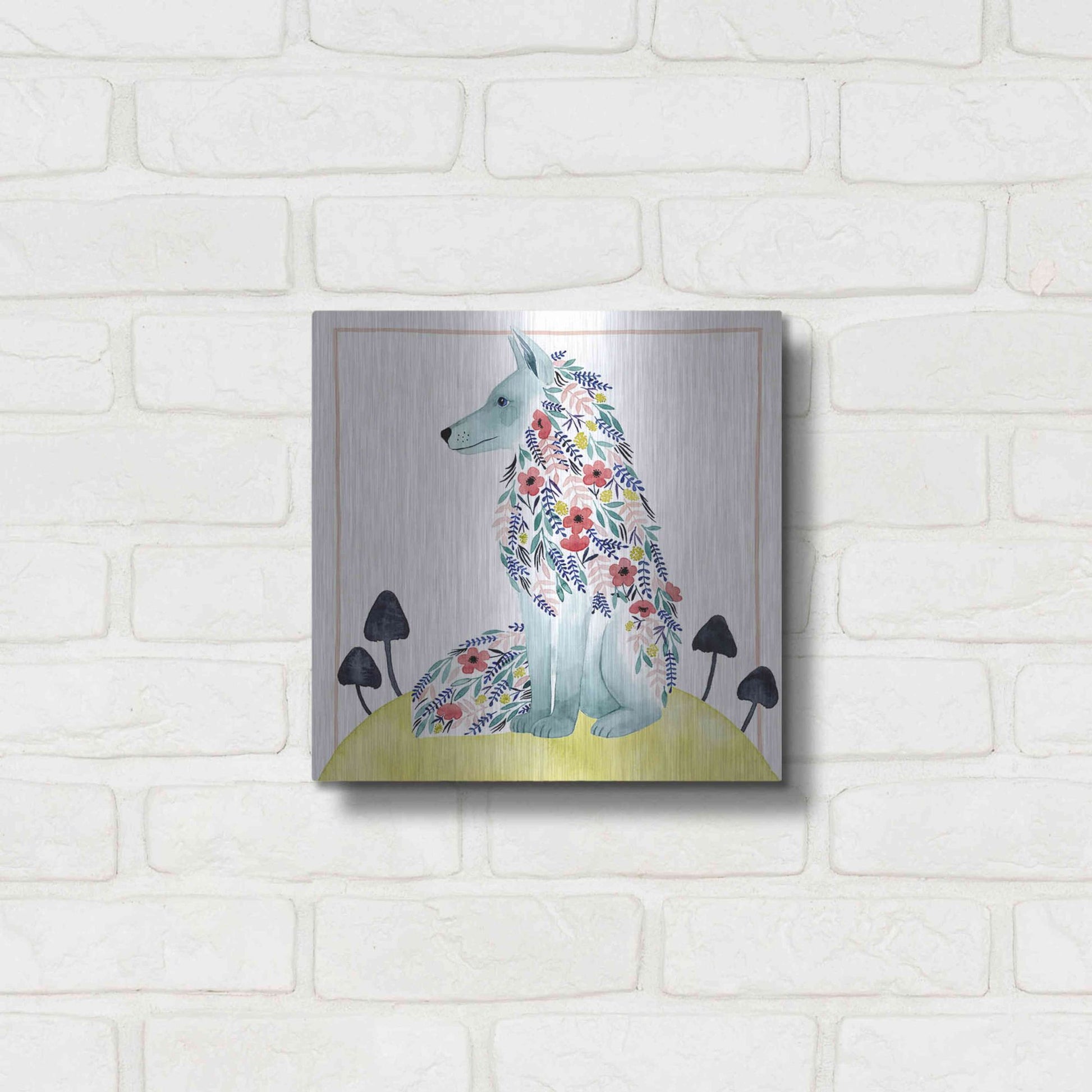 Luxe Metal Art 'Friends of Clementine III' by Grace Popp, Metal Wall Art,12x12