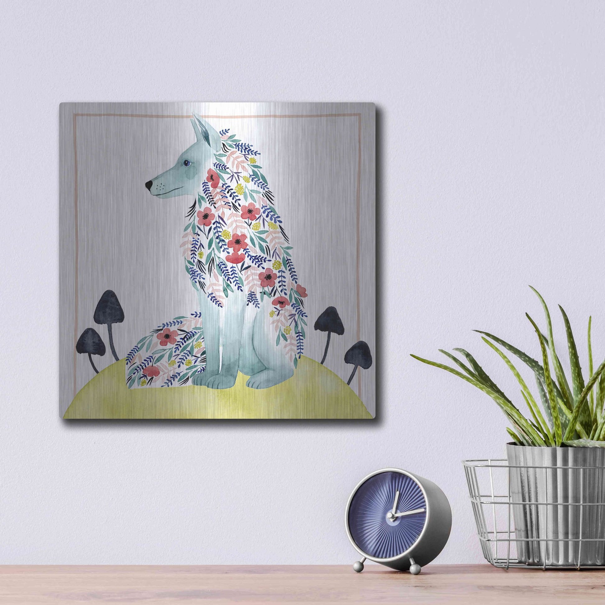 Luxe Metal Art 'Friends of Clementine III' by Grace Popp, Metal Wall Art,12x12