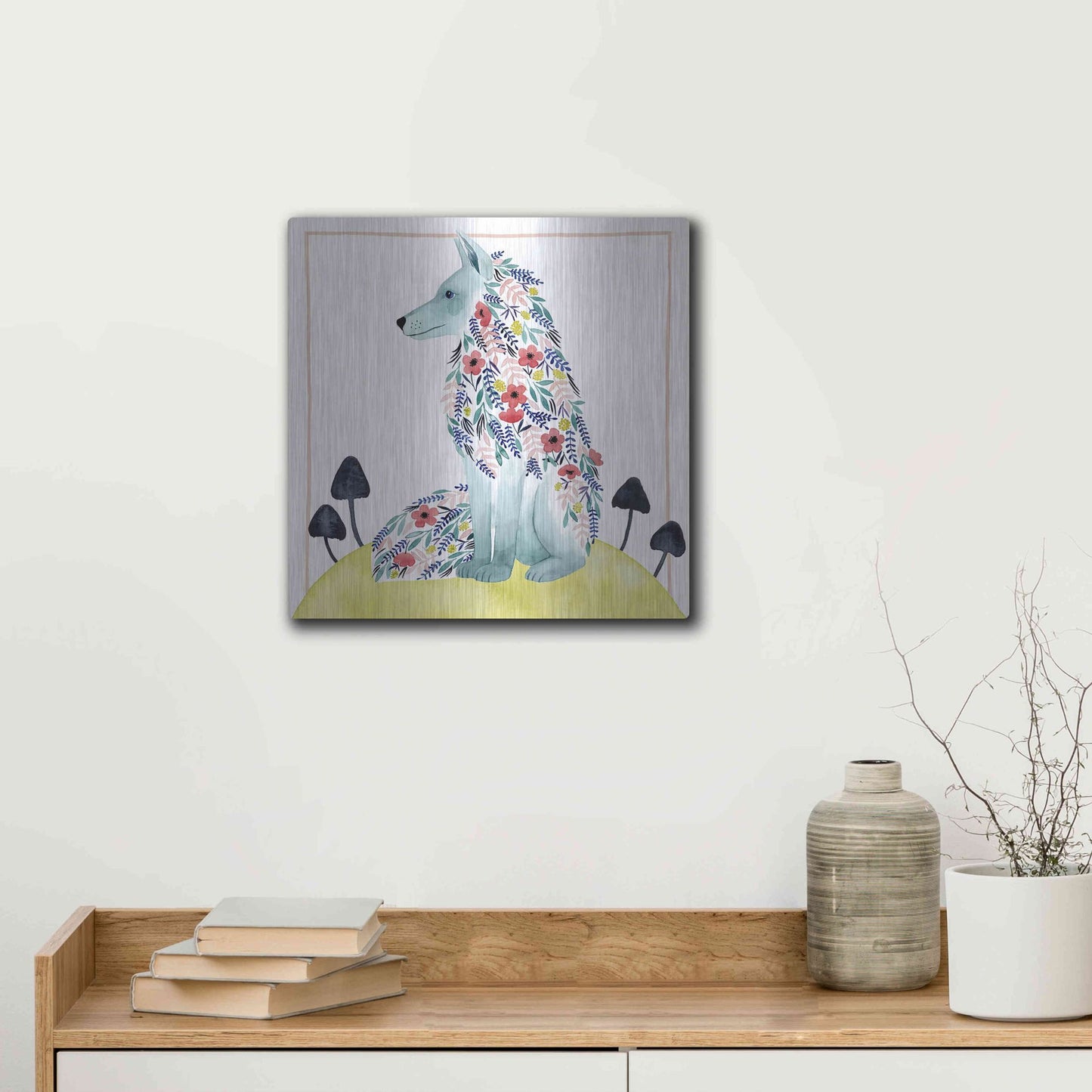 Luxe Metal Art 'Friends of Clementine III' by Grace Popp, Metal Wall Art,12x12