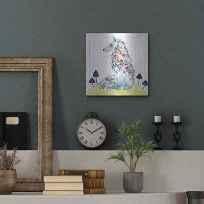 Luxe Metal Art 'Friends of Clementine III' by Grace Popp, Metal Wall Art,12x12