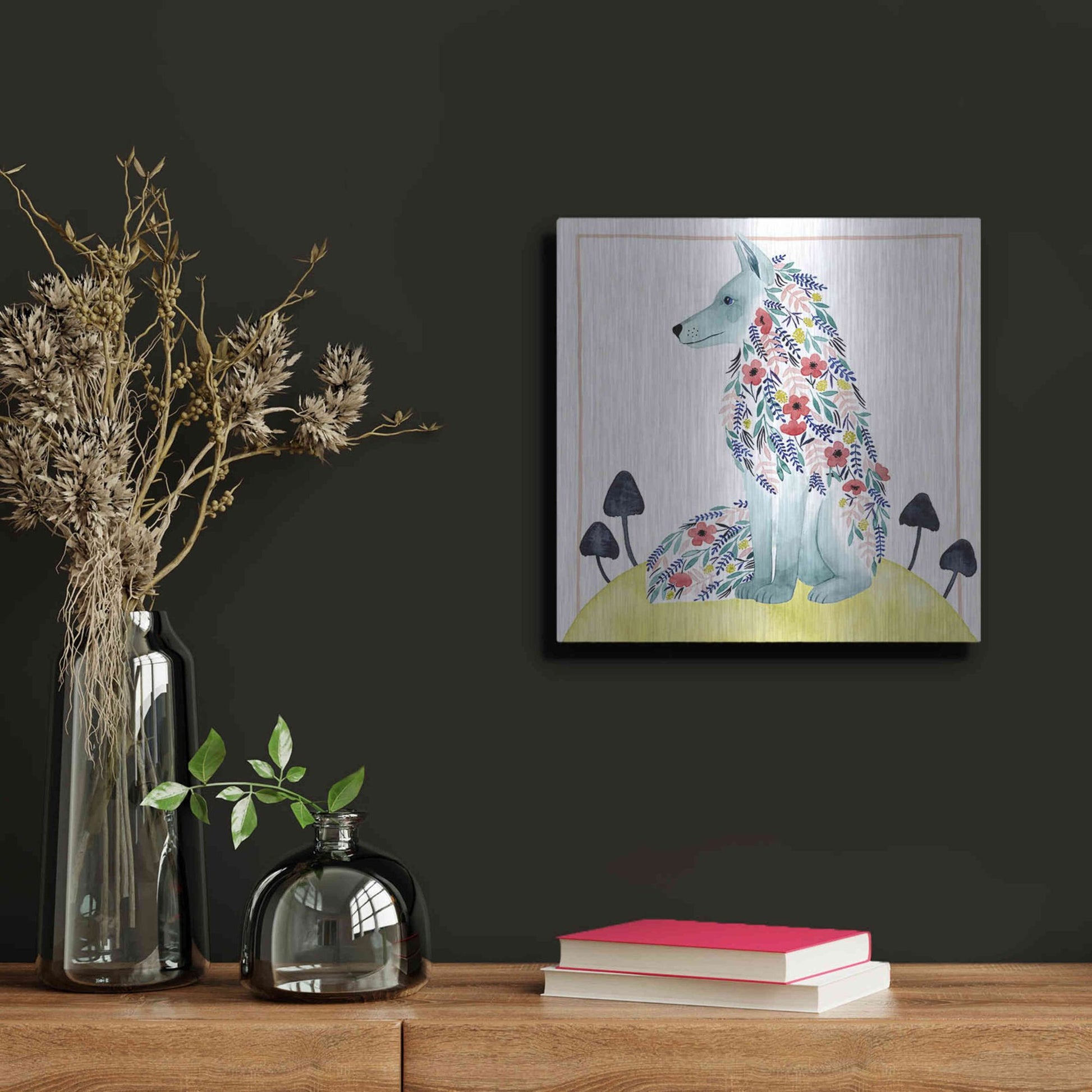 Luxe Metal Art 'Friends of Clementine III' by Grace Popp, Metal Wall Art,12x12