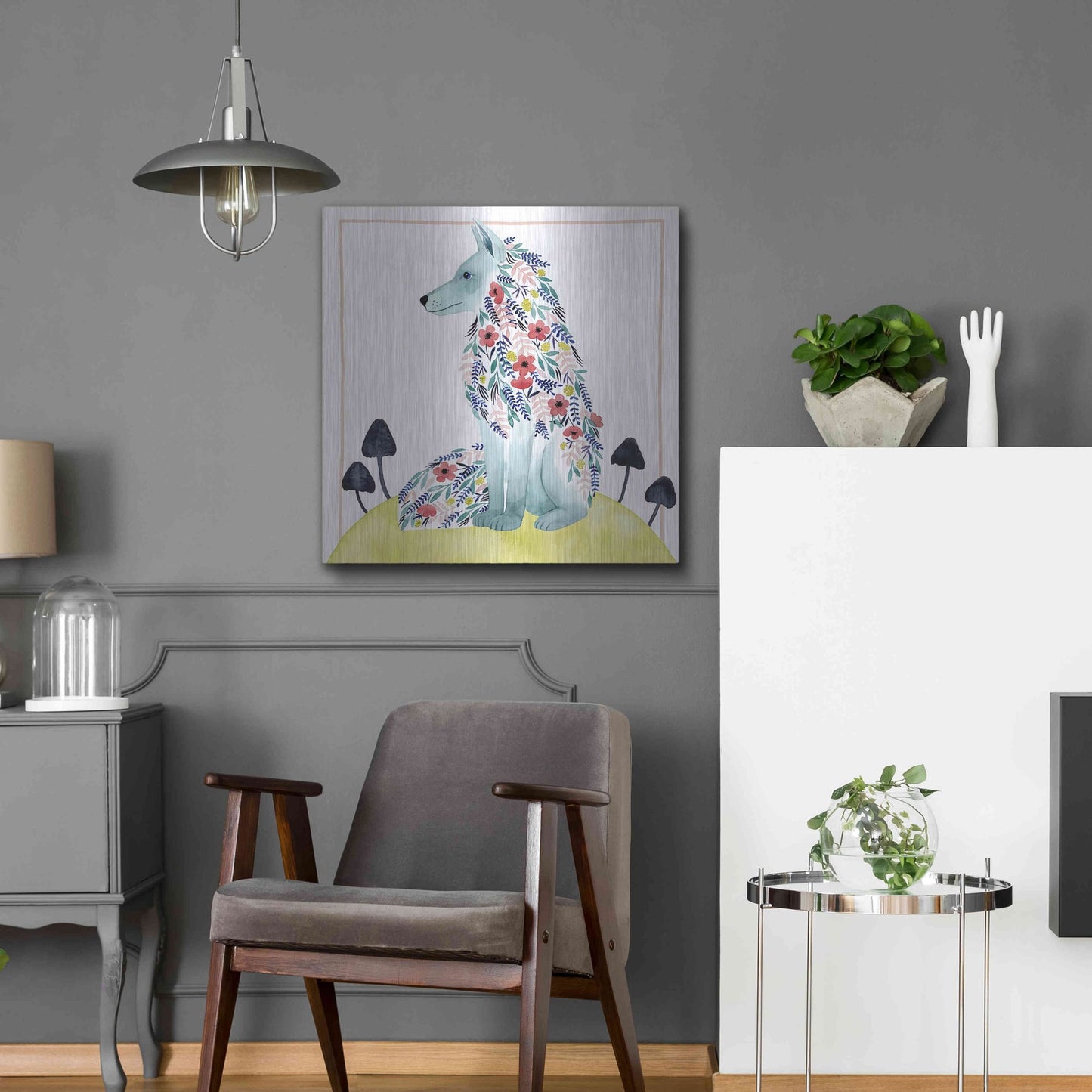 Luxe Metal Art 'Friends of Clementine III' by Grace Popp, Metal Wall Art,24x24