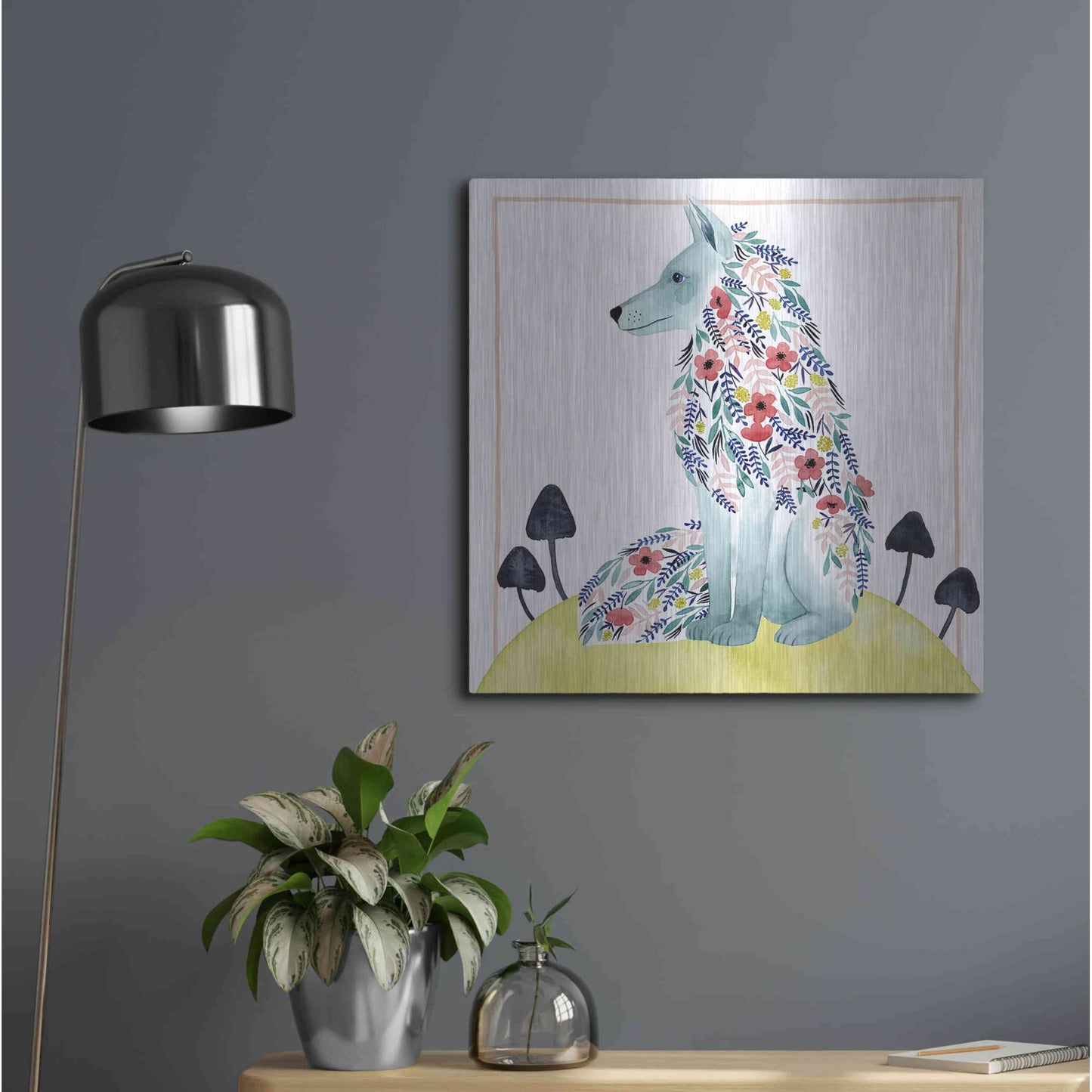 Luxe Metal Art 'Friends of Clementine III' by Grace Popp, Metal Wall Art,24x24