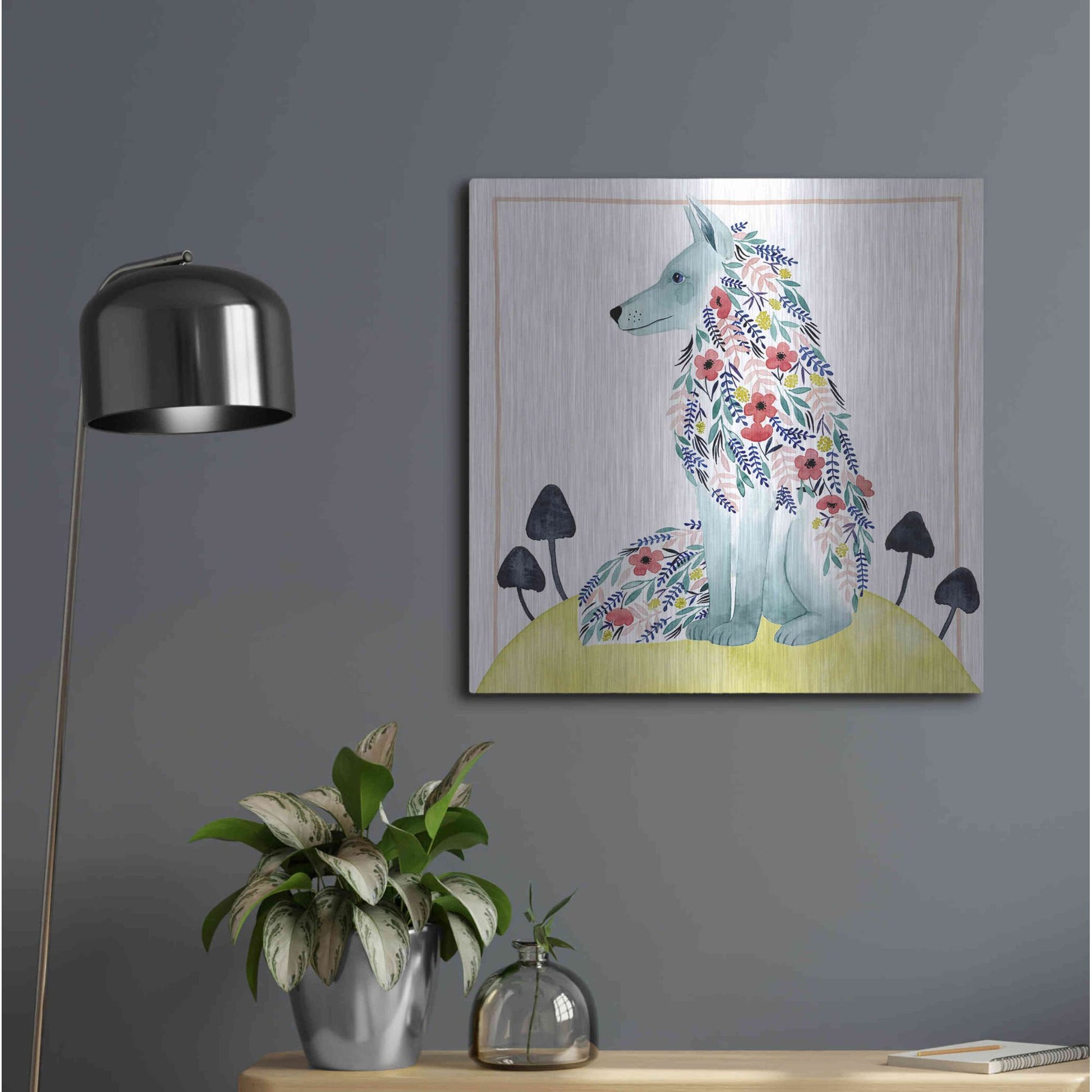 Luxe Metal Art 'Friends of Clementine III' by Grace Popp, Metal Wall Art,24x24
