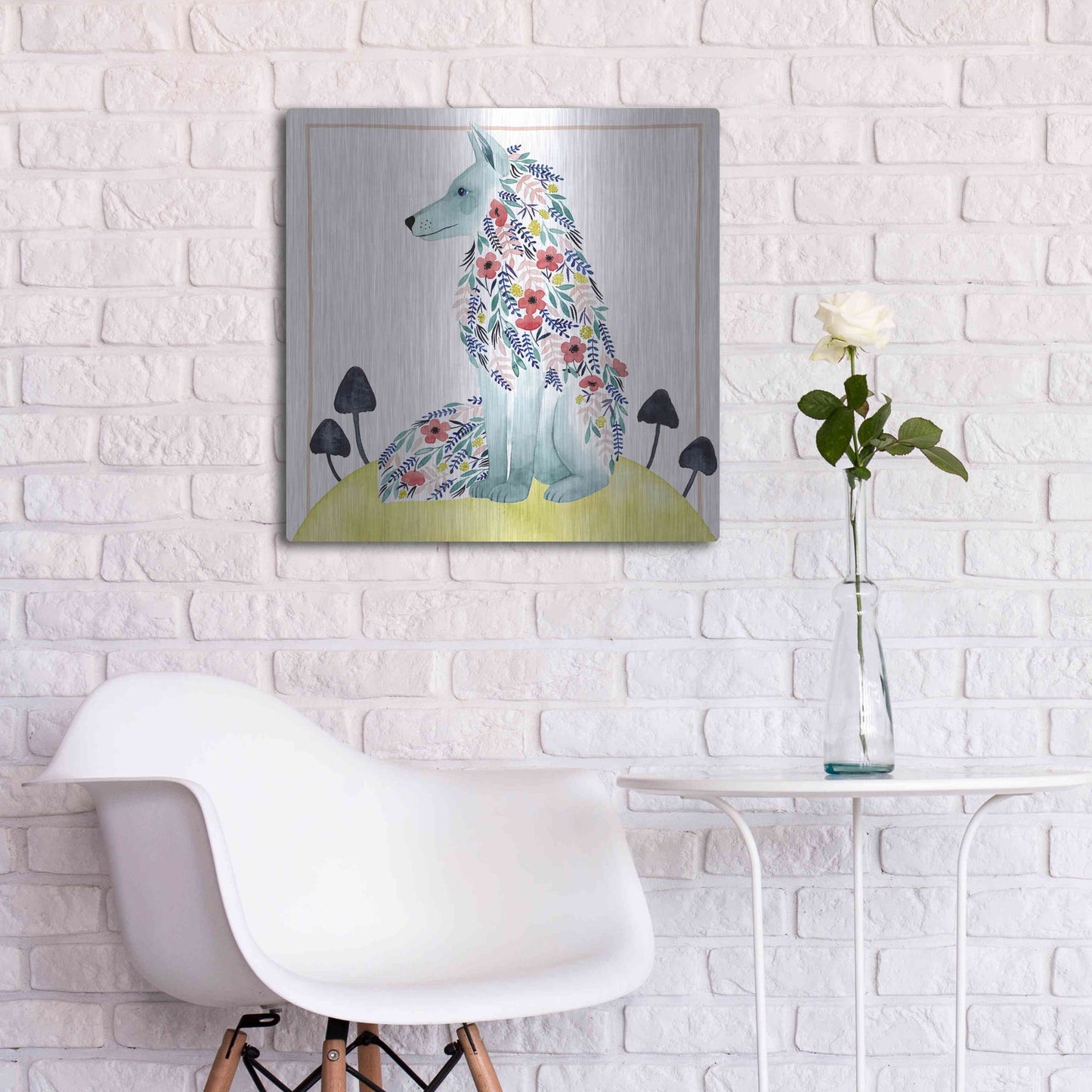 Luxe Metal Art 'Friends of Clementine III' by Grace Popp, Metal Wall Art,24x24