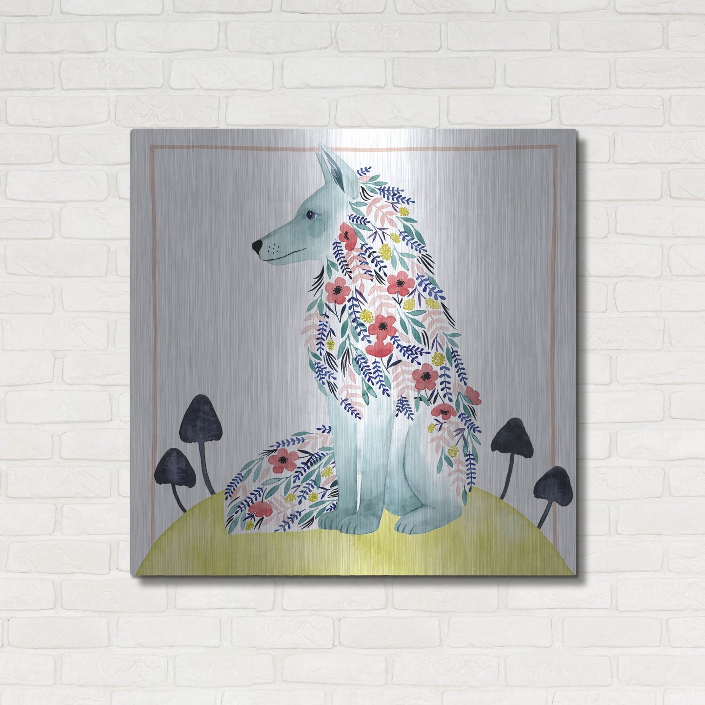 Luxe Metal Art 'Friends of Clementine III' by Grace Popp, Metal Wall Art,36x36