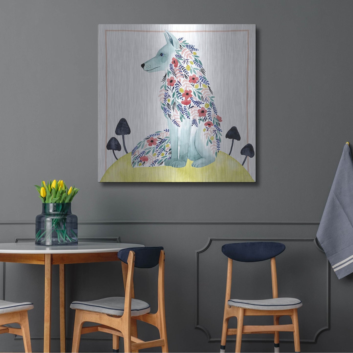 Luxe Metal Art 'Friends of Clementine III' by Grace Popp, Metal Wall Art,36x36