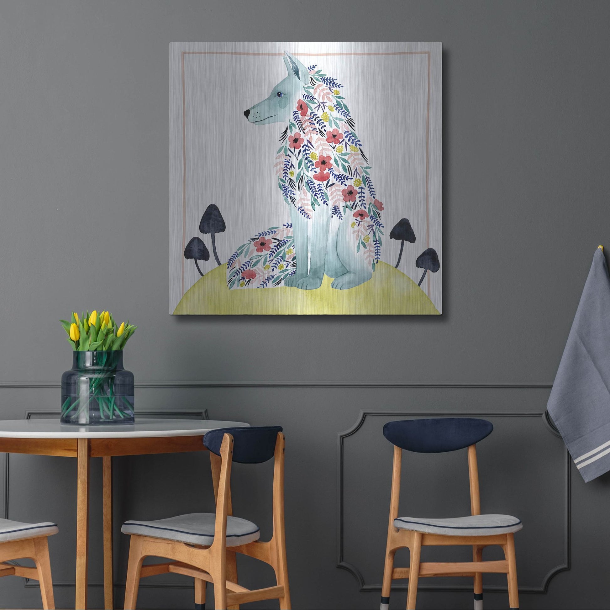 Luxe Metal Art 'Friends of Clementine III' by Grace Popp, Metal Wall Art,36x36