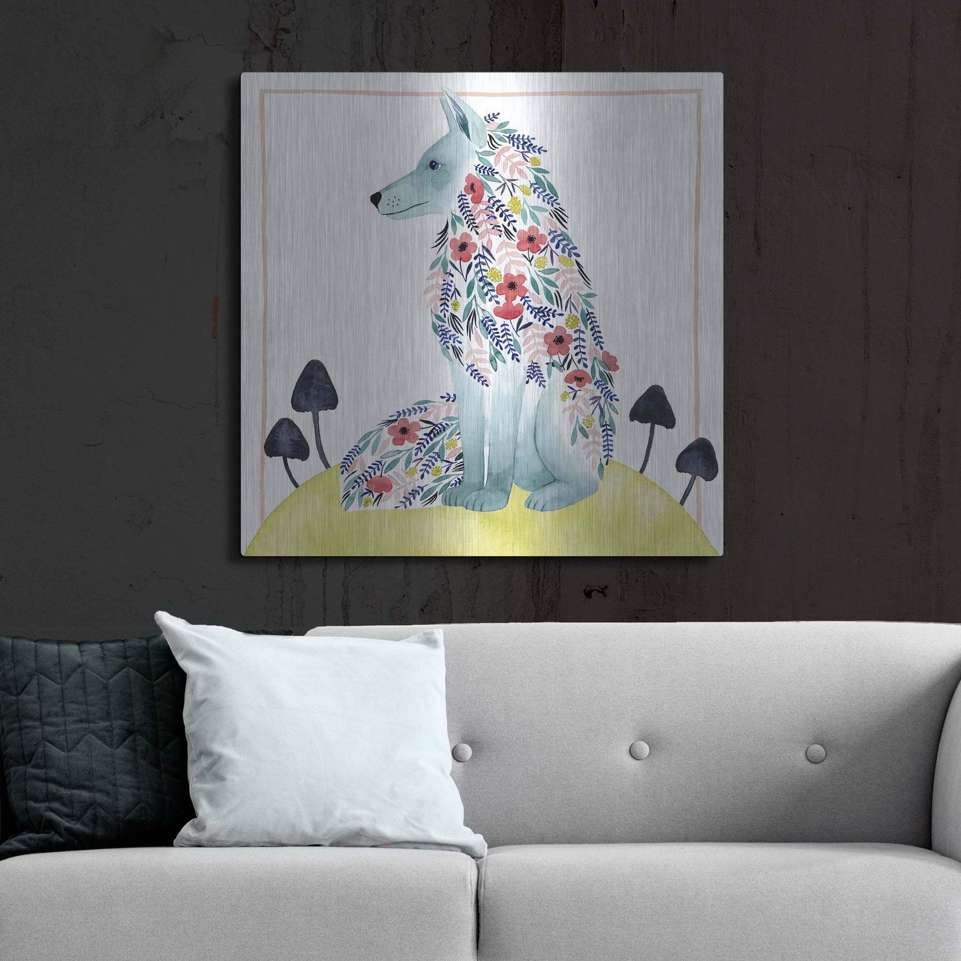 Luxe Metal Art 'Friends of Clementine III' by Grace Popp, Metal Wall Art,36x36