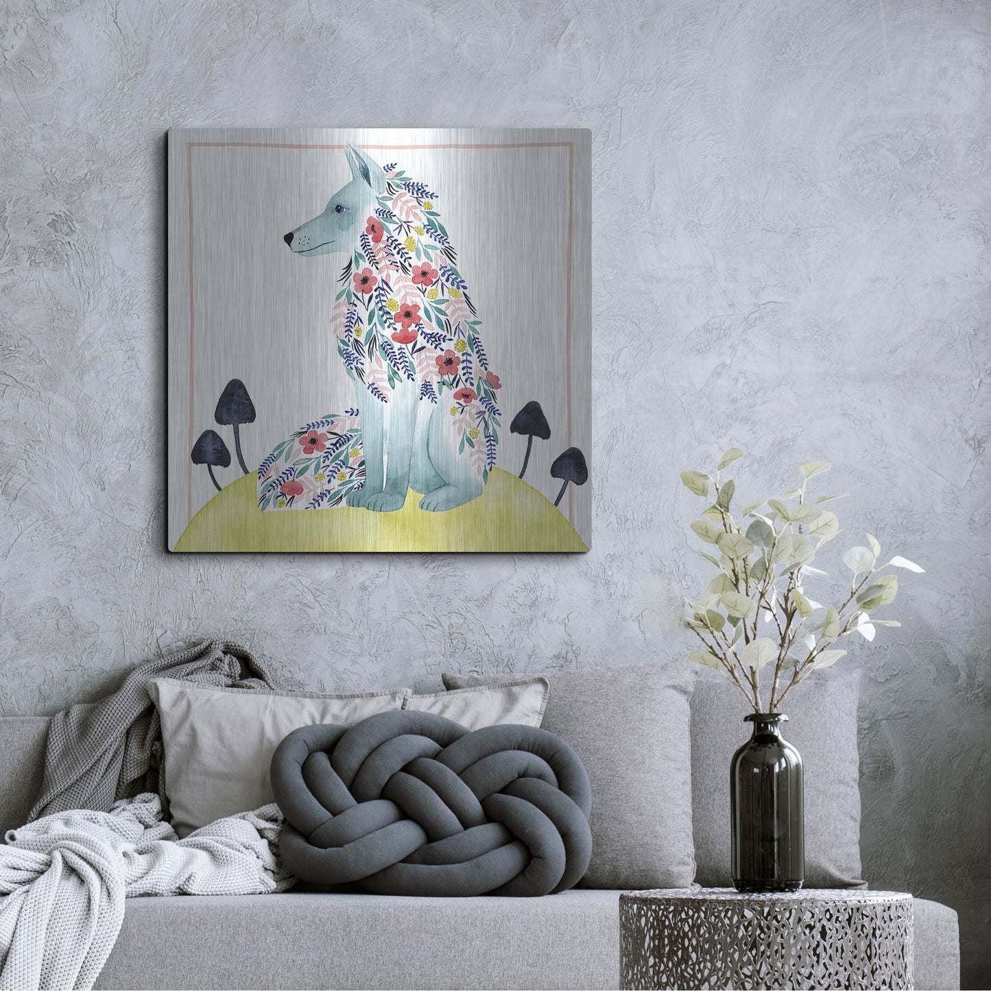 Luxe Metal Art 'Friends of Clementine III' by Grace Popp, Metal Wall Art,36x36