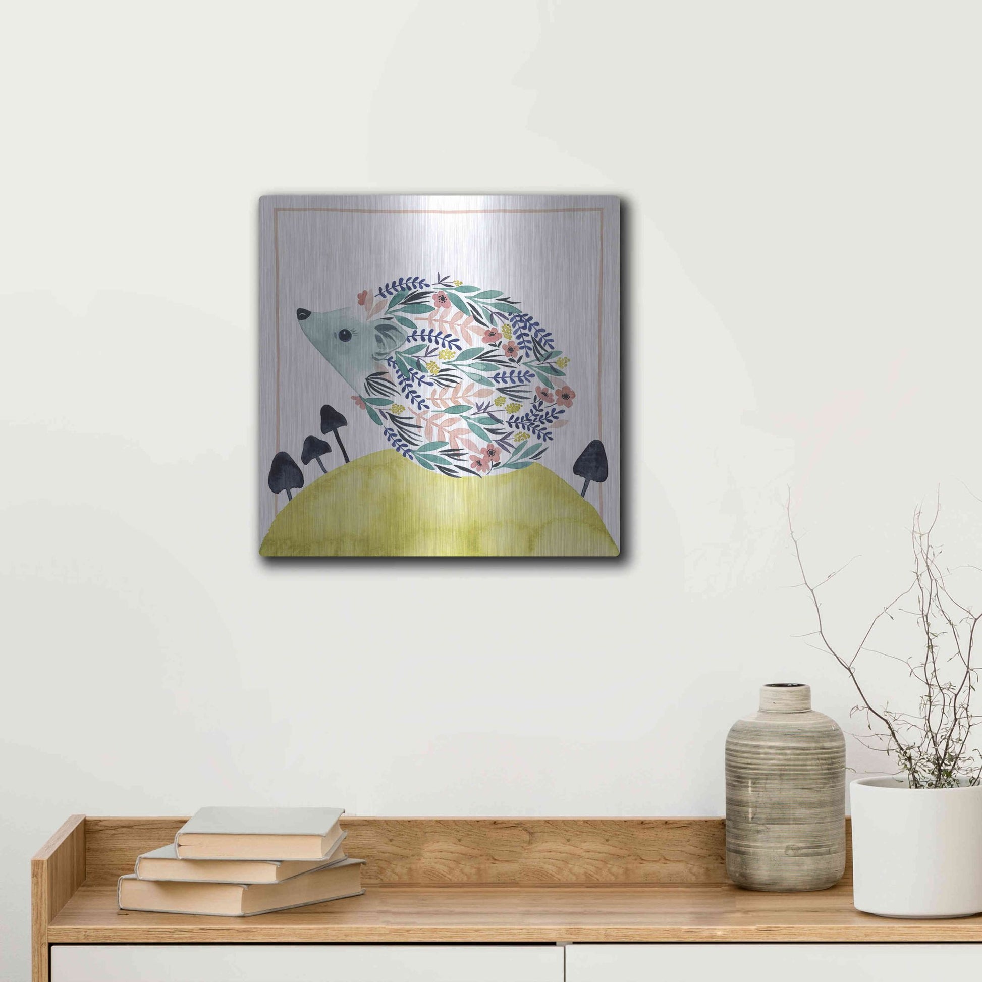 Luxe Metal Art 'Friends of Clementine II' by Grace Popp, Metal Wall Art,12x12