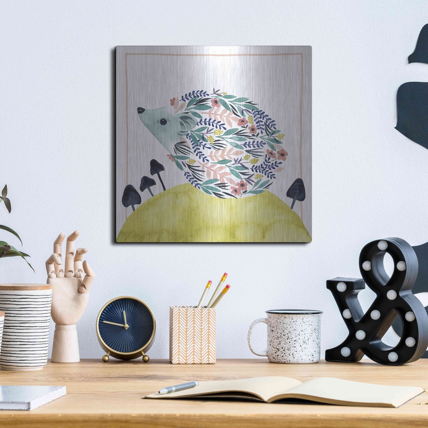 Luxe Metal Art 'Friends of Clementine II' by Grace Popp, Metal Wall Art,12x12