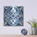 'Cobalt Tile I' by Grace Popp – Metal Wall Art, 12x12 room view