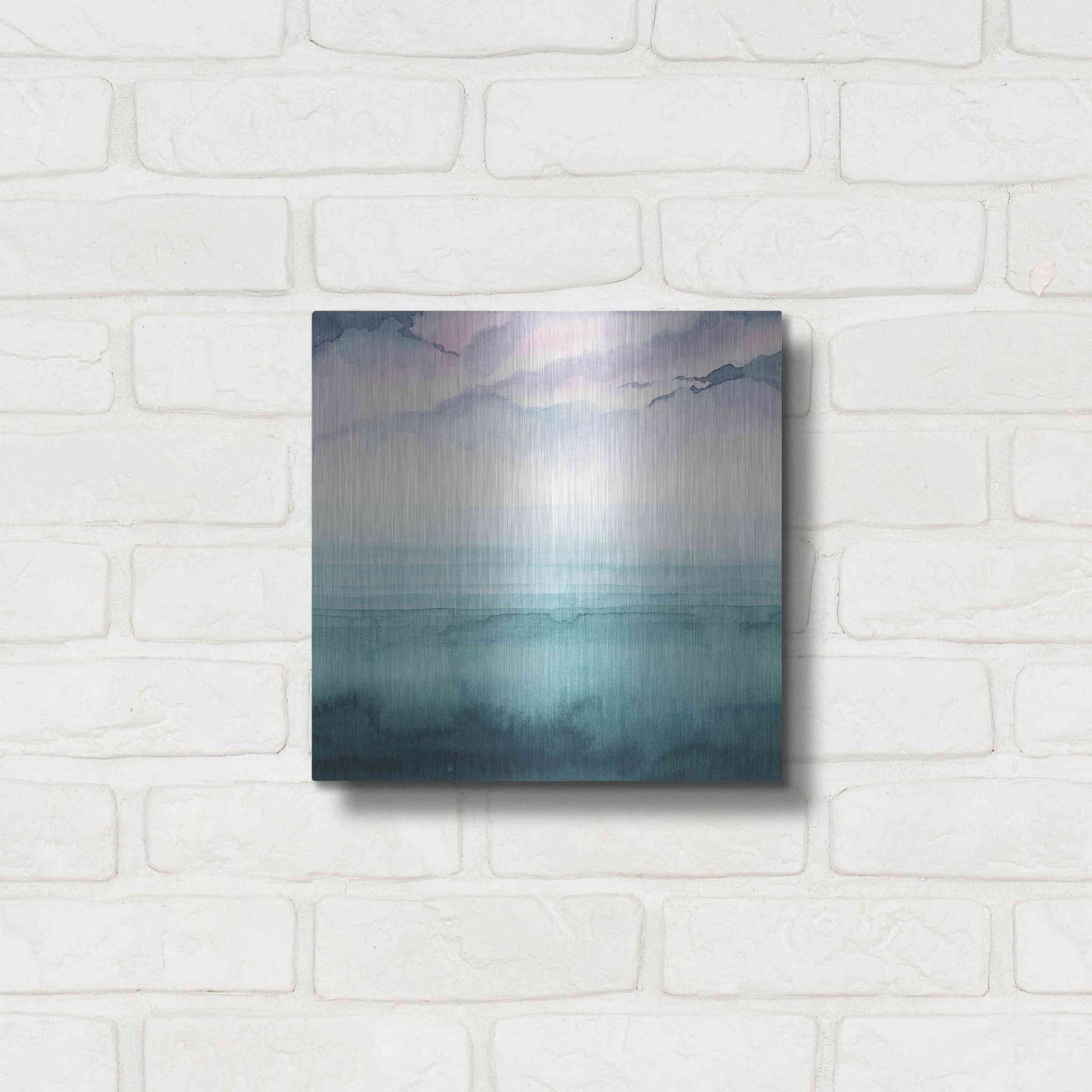 Luxe Metal Art 'Dusk on the Bay II' by Grace Popp, Metal Wall Art,12x12