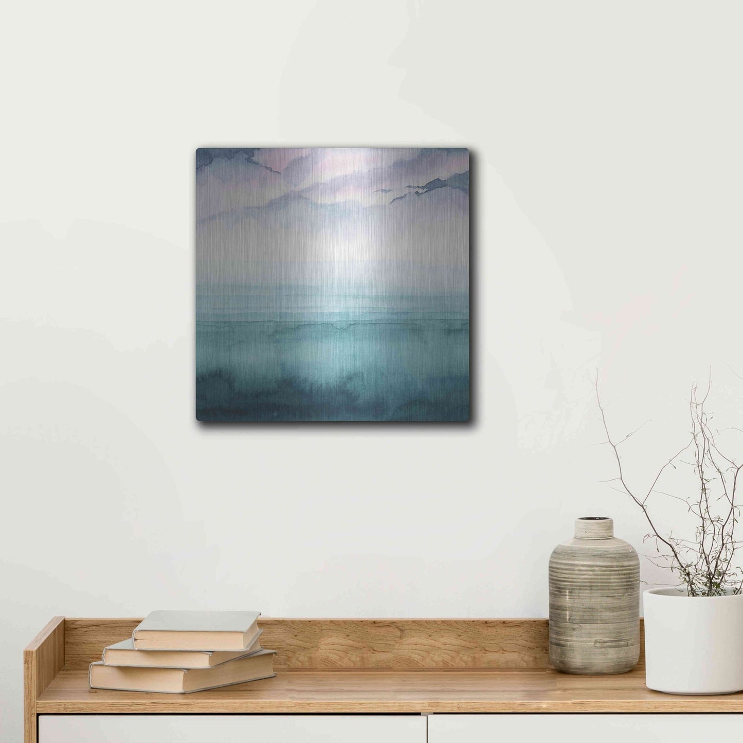 Luxe Metal Art 'Dusk on the Bay II' by Grace Popp, Metal Wall Art,12x12